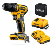 STEHER 20 В, 45 Н·м, 2 АКБ LMS (2 А·ч), бесщеточная дрель-шуруповерт, сумка (CB-45-22)