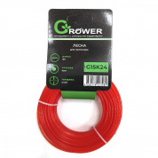 Леска для триммера GROWER (диаметр 2,4мм / КРУГ / длина 15м) (240)