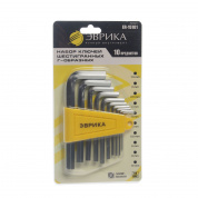Набор ключей шестигранных ER-15101:Г-образных 1.5-10мм 10пр. ЭВРИКА /1/12/72 Набор ключей шестигранных ER-15101:Г-образных 1.5-10мм 10пр. ЭВРИКА /1/12/72