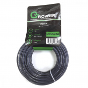 Леска для триммера GROWER (диаметр 3,0мм / КРУГ С ЖИЛОЙ / длина 15м) (180)