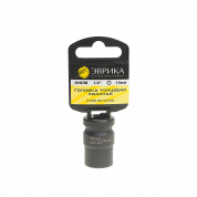 Головка торцевая 15мм 1/2" 6-гранная ударная L=40мм (с держателем) ЭВРИКА ER-95708H 1/144 Головка торцевая 15мм 1/2" 6-гранная ударная L=40мм (с держателем) ЭВРИКА ER-95708H 1/144