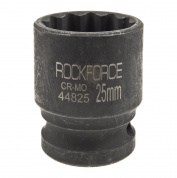 Головка торцевая 25мм 1/2" 12-гранная ударная L=43мм ROCKFORCE RF-44825 /1/180