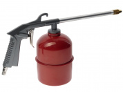 Пистолет для мойки двигателя ER-76005 пневмат. с нижним метал. бачком 900мл (вх отверстие 1/4, сопло 4.5мм., подача 110-160 л/мин., 50PSI ЭВРИКА /1/10