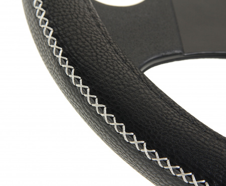 Оплетка руля AP-1931BK/GY (M) экокожа AUTOPROFI /1/20