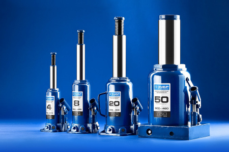 ЗУБР 50 т, 300 - 480 мм, бутылочный гидравлический домкрат, Профессионал (43060-50)