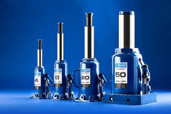 ЗУБР 50 т, 300 - 480 мм, бутылочный гидравлический домкрат, Профессионал (43060-50)