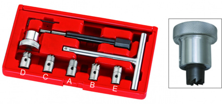 JTC Набор инструментов для притирки седел форсунок дизельного двигателя 9 предметов в кейсе JTC