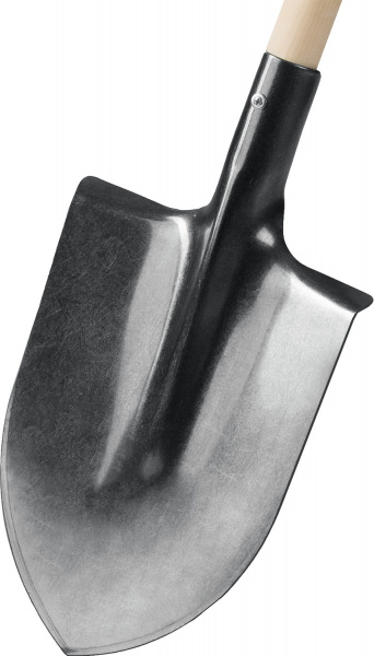 ЗУБР Титан, 300 х 220 х 1440 мм, полотно 2 мм, титановая, черенок из дерева высш. сорт, тип ЛКО, штыковая лопата, Профессионал (4-39416)