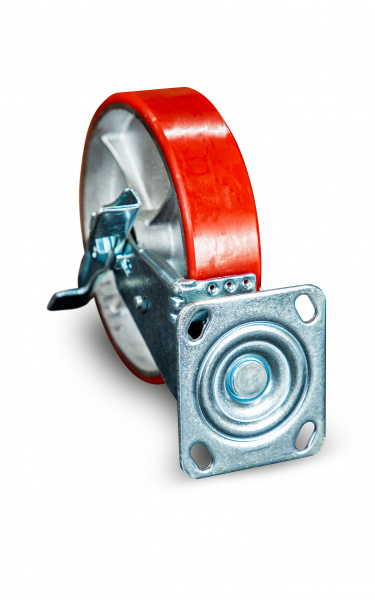 Колесо большегрузное поворотное SCpb 80 200 мм полиуретановое с тормозом (N) Колесо большегрузное поворотное SCpb 80 200 мм полиуретановое с тормозом (N)