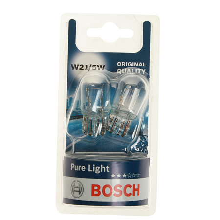 Автолампа P21/5W (BAY15d) (блистер, 2шт) PURE LIGHT 12V BOSCH /1