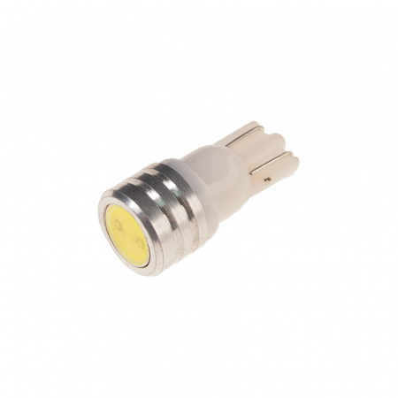 Автолампа T10W (W2,1x9,5d) 1 SMD 7080 WHITE 6000K 80лм 12V MEGAPOWER /10 /100 OLD
