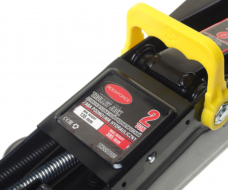 Домкрат гидравлическийRF-TH22001C подкатной 2 т с резиновой накладкой (h min 135мм, h max 385мм) в кейсе ROCKFORCE /1