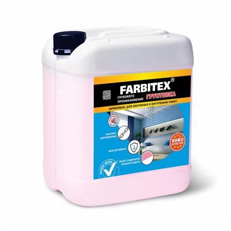Грунтовка акриловая глубокого проникновения 5 кгFARBITEX, (1), шт