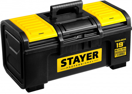 STAYER TOOLBOX-19, 480 х 270 х 240, Пластиковый ящик для инструментов, Professional (38167-19)