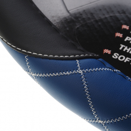 Оплетка руля MIS-LT35A (S) BLACK/BLUE кожа MISTAR /1/25