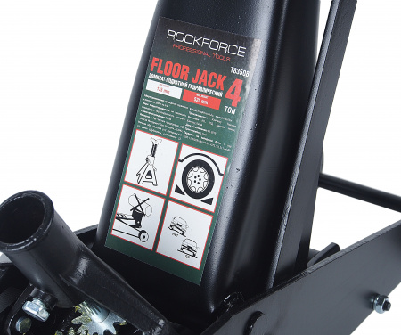 Домкрат гидравлический RF-T83508 подкатной 4т (h min 135мм, h max 520мм) ROCKFORCE /1