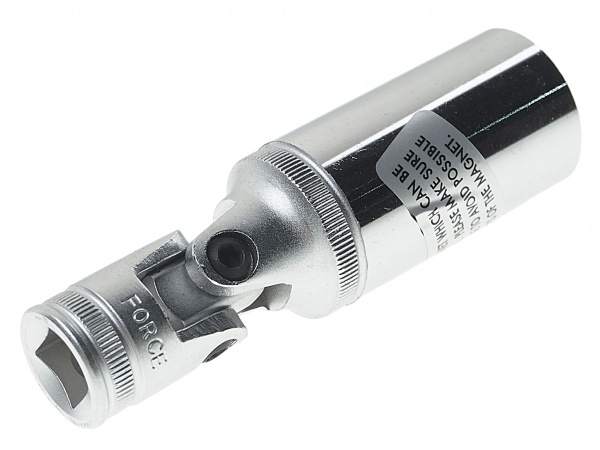 Головка свечная 20.6мм 3/8" 12-гранная магнитная с карданом FORCE F-807320.6UM /1/10 OLD