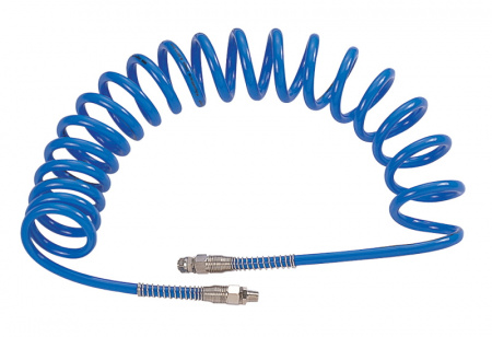 Шланг пневматический 13х18 мм, 15 м, спиральный, полиуретановый, резьба 1/2" MIGHTY SEVEN SD-24415