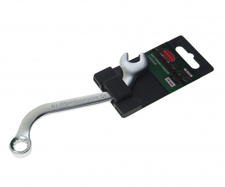 Ключ рожково-накидной 10мм RF-76110A S-образный на пластиковом держателе ROCKFORCE /1/10