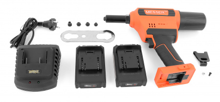 Аккумуляторный вытяжной заклепочник MESSER CQ-60025 (модель 2021 года)  от 2,4 до 6,4 мм