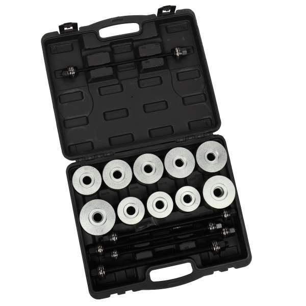 Набор для замены сайлентблоков, втулок и подшипников 27пр.(M10,M12,M14,M16,M18;Ø34/90мм) в кейсе LG-94604 /1 NEW Набор для замены сайлентблоков, втулок и подшипников 27пр.(M10,M12,M14,M16,M18;Ø34/90мм) в кейсе LG-94604 /1 NEW