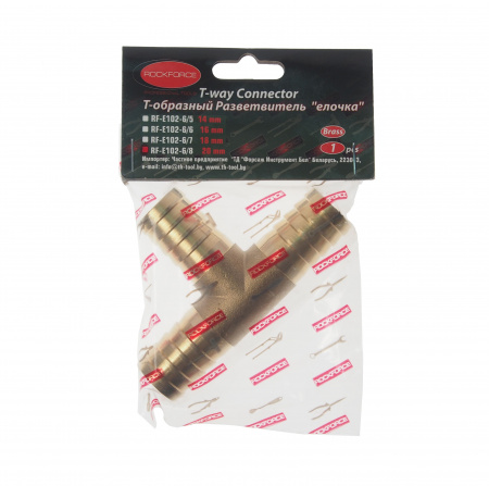 Разветвитель RF-E102-6/8 T-образный "елочка" 20мм  ROCKFORCE /1