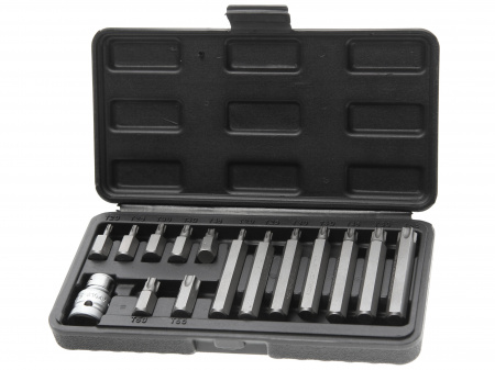 Набор бит RF-4156C TORX с битодержателем,15пр. 1/2"(L: 30/75мм; Т20,Т25,Т30,Т40,Т45,Т50,Т55), в кейсе ROCKFORCE /1