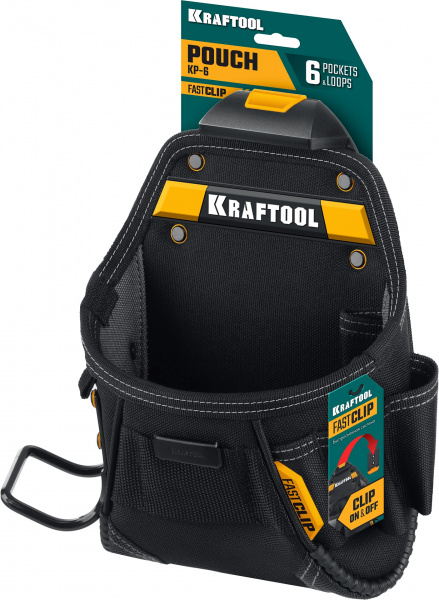 KRAFTOOL KP-6 поясная сумка с быстросъёмным креплением FastClip, 240 х 250 мм (38775)
