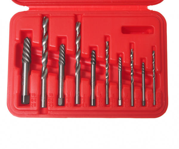 JTC Набор экстракторов и сверл для удаления поврежденных болтов 10 предметов JTC