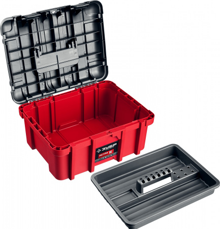 ЗУБР ИСТРА-16, 419 х 327 х 205 мм, (16″), Пластиковый ящик для инструментов, Профессионал (38132-16)