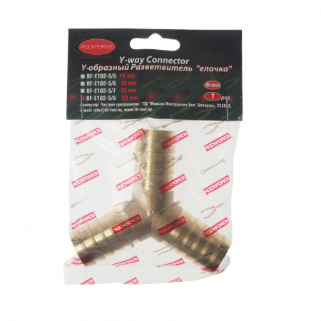 Разветвитель RF-E102-5/8 Y-образный "елочка" 20мм ROCKFORCE /1