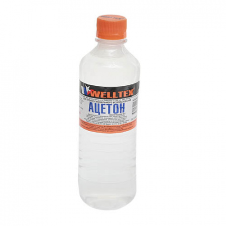 Растворитель АЦЕТОН 0.5л WELLTEX