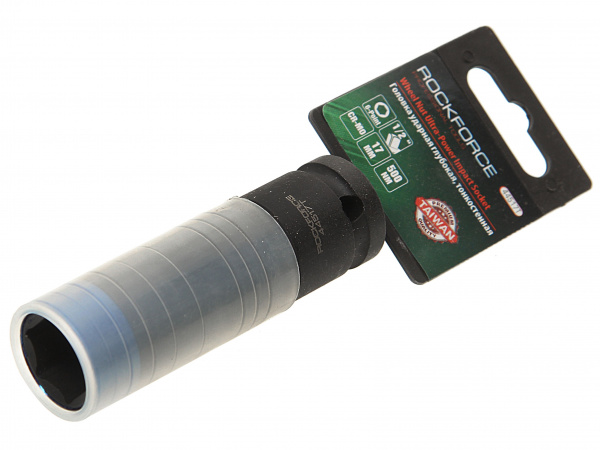 Головка торцевая 17мм 1/2" 6-гранная ударная удлиненная L=150мм тонкостенная в защитном кожухе ROCKFORCE RF-44517T /1/100 Головка торцевая 17мм 1/2" 6-гранная ударная удлиненная L=150мм тонкостенная в защитном кожухе ROCKFORCE RF-44517T /1/100