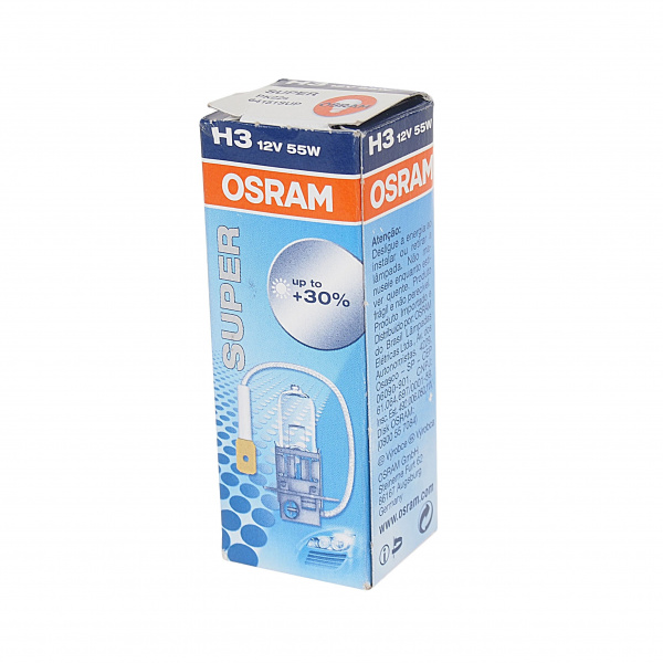 Автолампа H3 (55) PK22s+30% SUPER 12V OSRAM /1/10/100 HIT