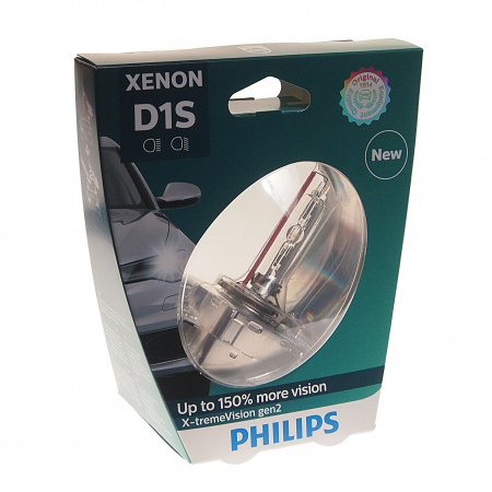 Автолампа D1S (35) PK32d-2+150% Xenon X-treme Vision gen2 (блистер) 4800K  85V PHILIPS /1/2