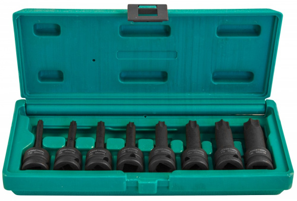 S06A408S Набор насадок торцевых TORX® 1/2DR", Т30-T80, 78мм, 8 предметов S06A408S Набор насадок торцевых TORX® 1/2DR", Т30-T80, 78мм, 8 предметов