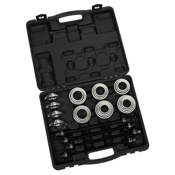 Набор для замены сайлентблоков, втулок и подшип 28пр.(75,77,80,85мм; M10, M12, M14, M16 L-350мм; Ø: 34-82мм L-55мм) в кейсе LG-94610 LIGE /1 NEW Набор для замены сайлентблоков, втулок и подшип 28пр.(75,77,80,85мм; M10, M12, M14, M16 L-350мм; Ø: 34-82мм L-55мм) в кейсе LG-94610 LIGE /1 NEW