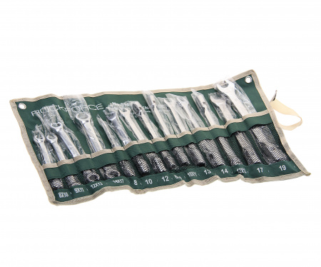 Набор ключей комбинированный RF-5145R: комбинированный 14пр.(разрезные:8х10,9х11,12х13,14х17мм;торц.шарнир-е:8х10,10х11,12х13мм;рожково-торцевые:8,10,