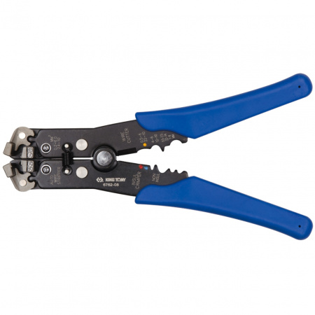 Стриппер для зачистки, резки проводов и обжима изолированных клемм KING TONY 6762-08