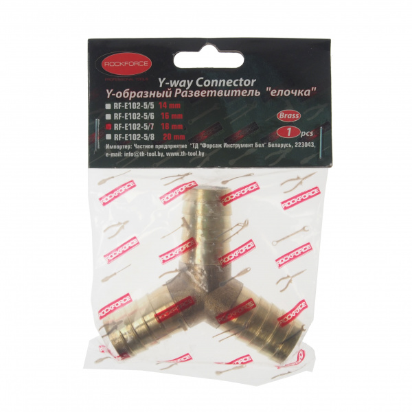 Разветвитель RF-E102-5/7 Y-образный "елочка" 18мм ROCKFORCE /1