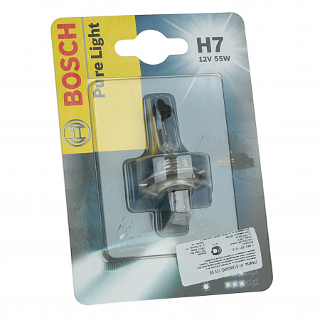 Автолампа H7 (55) PX26d PURE LIGHT (блистер) 12V BOSCH /1