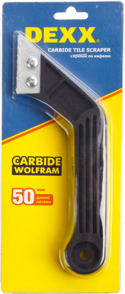 DEXX 200 мм, 1 лезвие, карбид вольфрама, скребок по кафелю (33413)