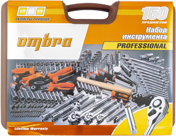 OMT150S (OMT150S18) Набор инструмента универсальный 1/4", 3/8" и 1/2"DR, 150 предметов OMT150S (OMT150S18) Набор инструмента универсальный 1/4", 3/8" и 1/2"DR, 150 предметов