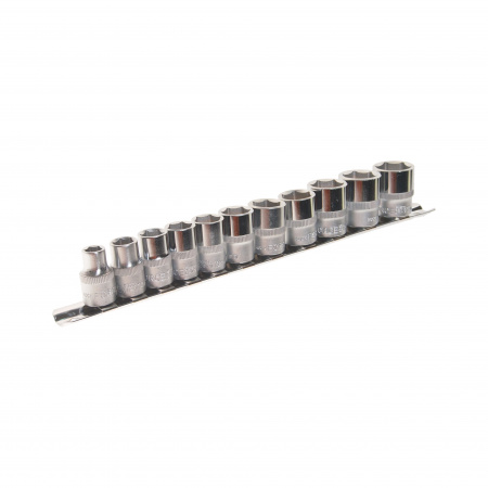 Набор торцевых головок RF-3111-5: 3/8"DR 6-гранных  на планке 11пр. ROCKFORCE /1/10