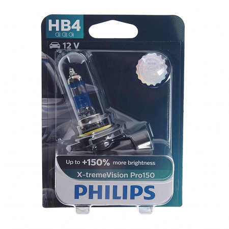 Автолампа HB4 () +150% X-tremeVision Pro150 (блистер) 12V PHILIPS /1/5