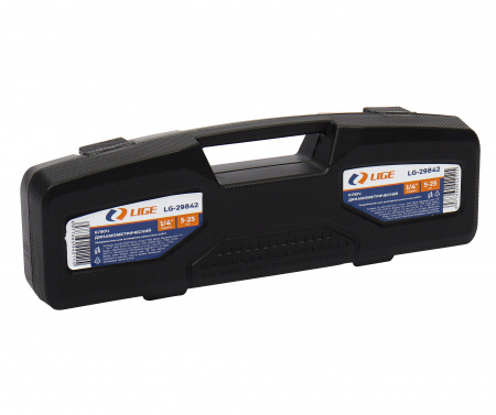 Ключ динамометрический 1/4" (5-25Nm) L-255мм в кейсе LG-29842 LIGE /1/10 NEW