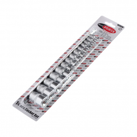 Набор торцевых головок RF-4158: 1/2"&1/4"&3/8"DR звездочка E4-24 14пр ROCKFORCE /1/6/24