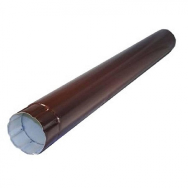 Круглая труба соединительная Оптима D90 1м RAL8017