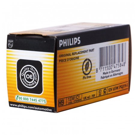 Автолампа H9 (65) PGJ19-5 12V PHILIPS /1/50