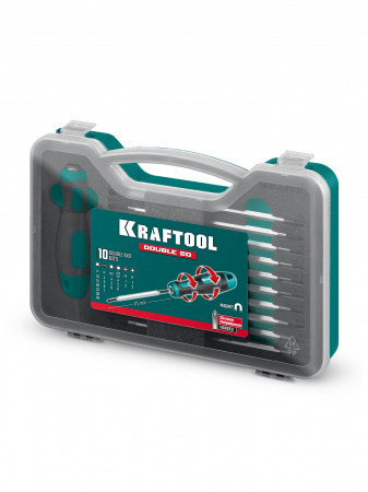 KRAFTOOL Double 20, 20 шт, набор: отвертка с переставными стержнями (25817)